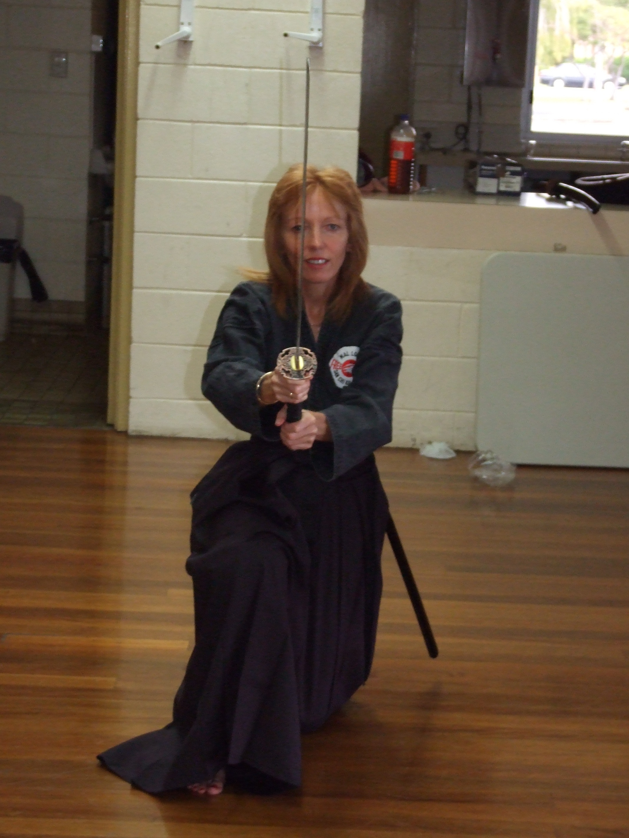 Karen demonstrating sword